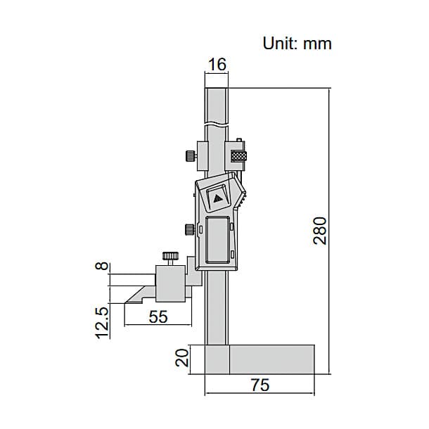 Insize 150 mm Mini Digital Height Gauge, 1154-150