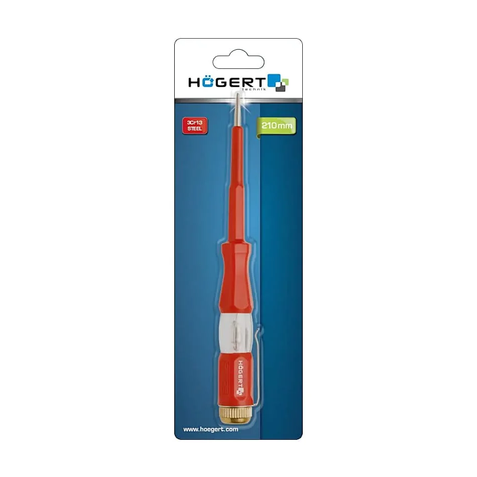 Hogert 140 mm Insulated Voltage Tester (VDE), HT1S982