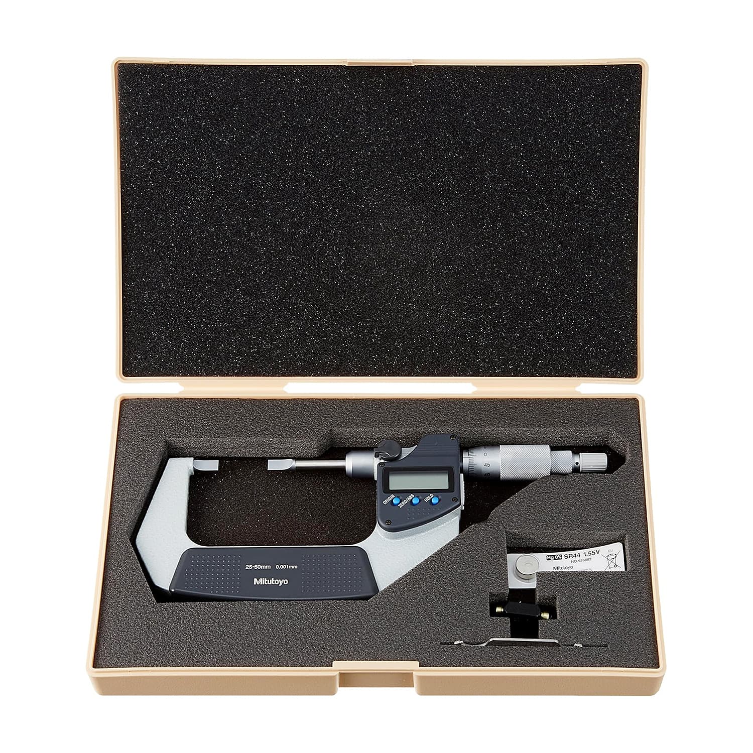 Mitutoyo 25 - 50 mm Non-rotating Spindle Type Digital Blade Micrometer (Type A), 422-231-30