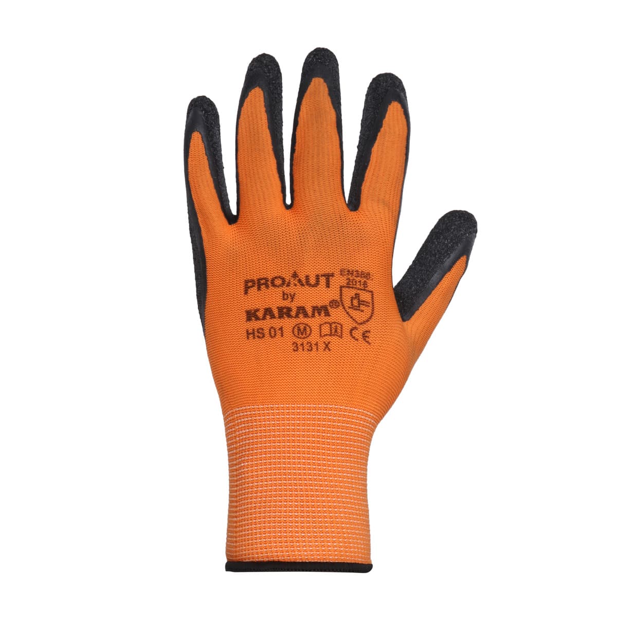 Karam Orange Supported Hand Gloves (Extra Large) (Pack Of 12 Pair), HS01