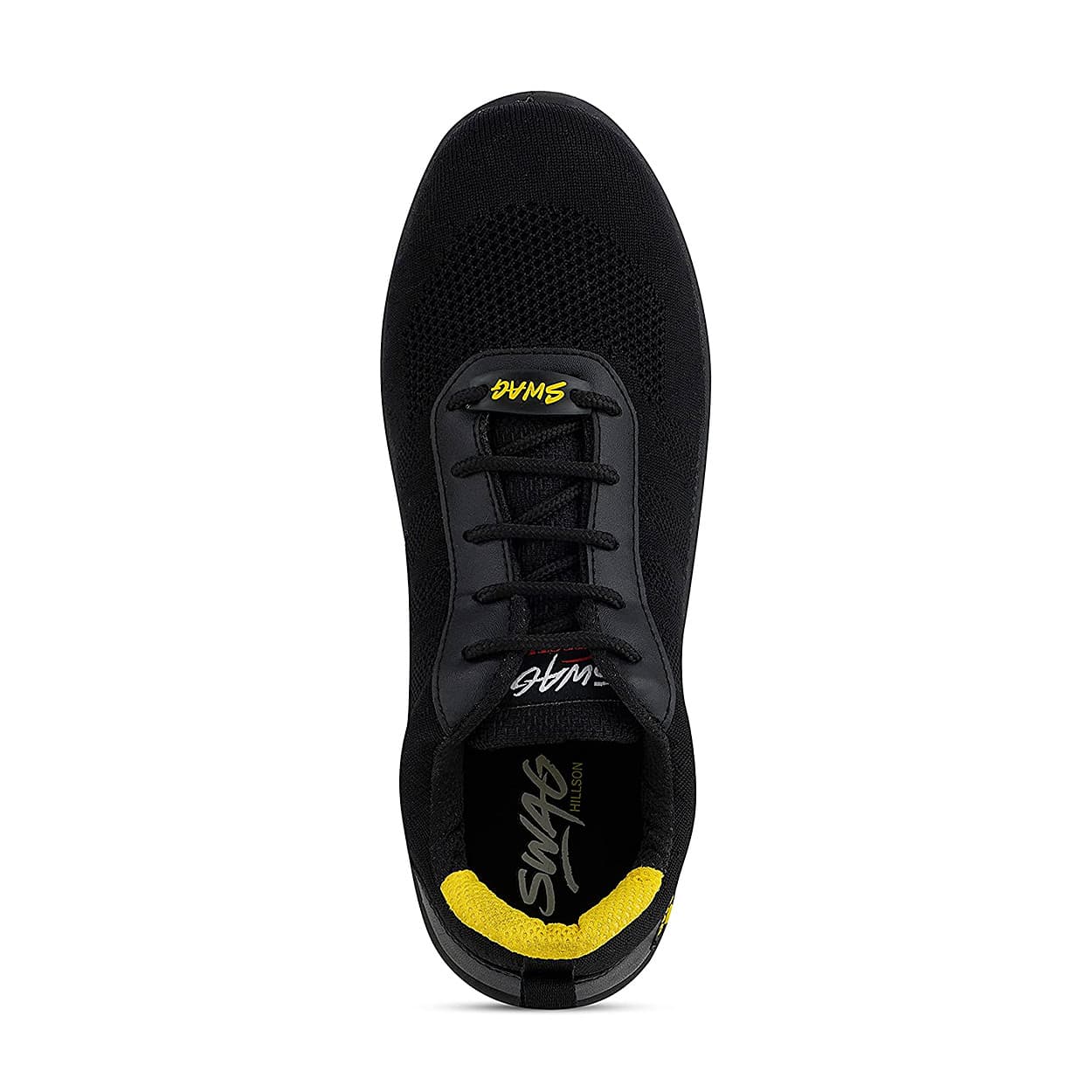 Hillson Dual Density TFP Sole Synthetic Leather Swag Safety Shoes - Steel Toe (Black & Yellow), Swag-1906
