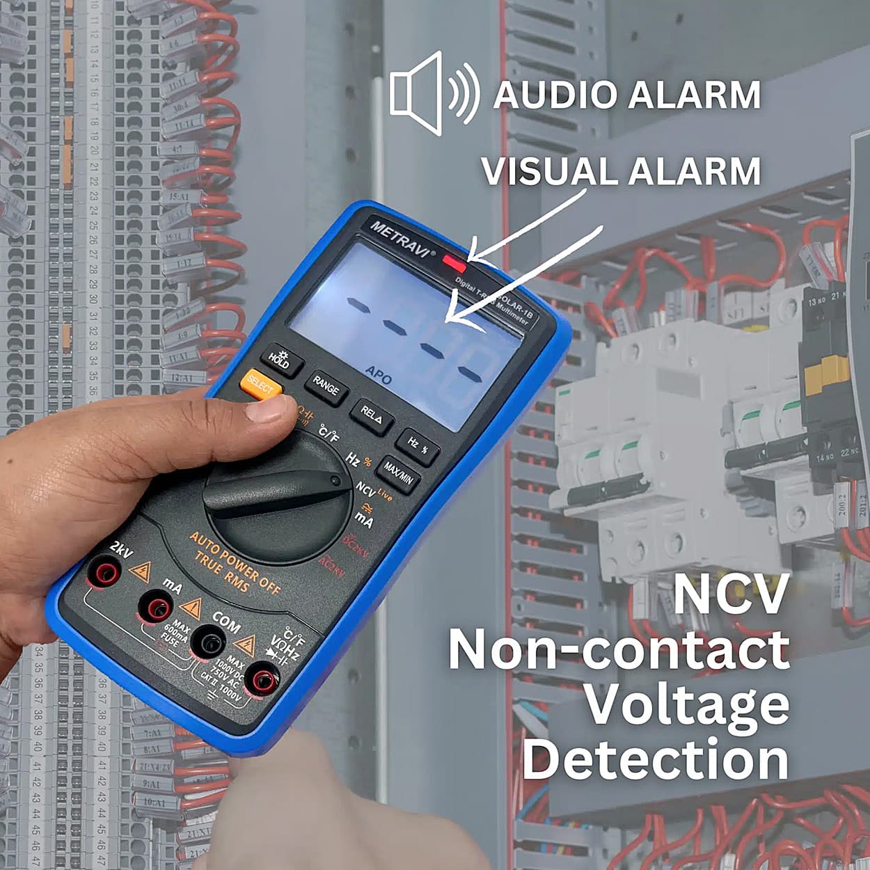 Metravi 2000V AC/DC Digital TRMS Multimeter, Solar-1B