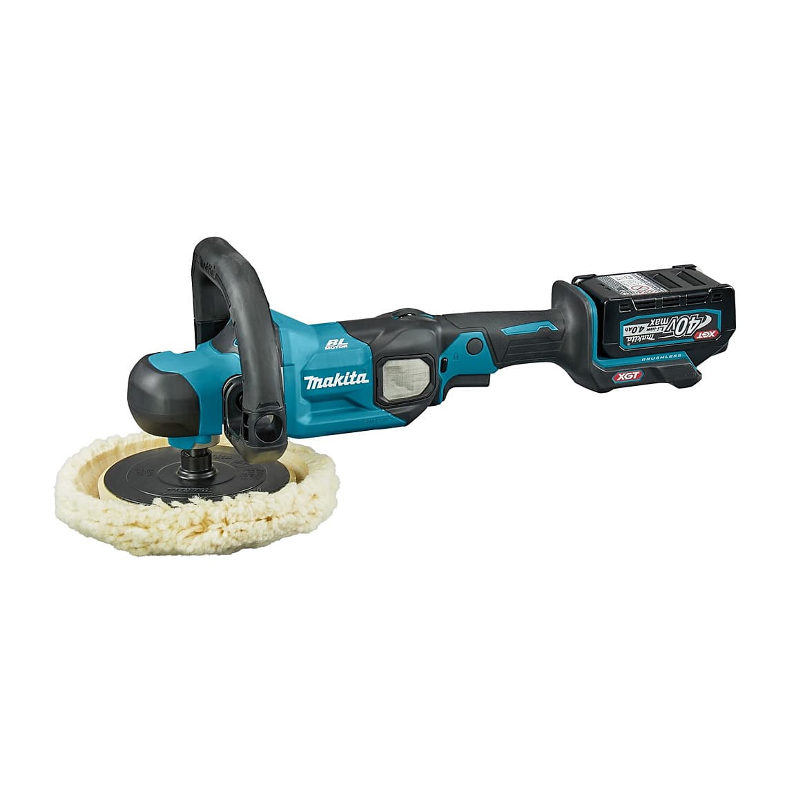 Makita 40V Max XGT BL 180 mm (7") Cordless Polisher with Rapid Charger & 1 Pcs 4.0Ah Batteries, PV001GM101
