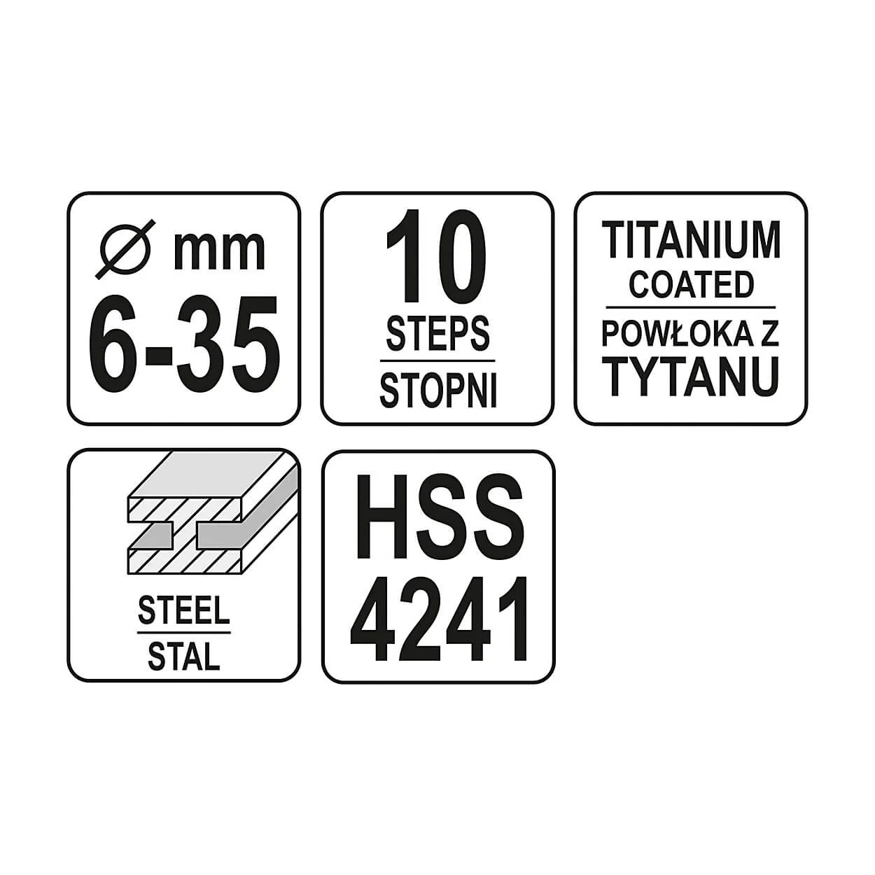 Yato 6-35 mm Step Drill Bit, YT-44739