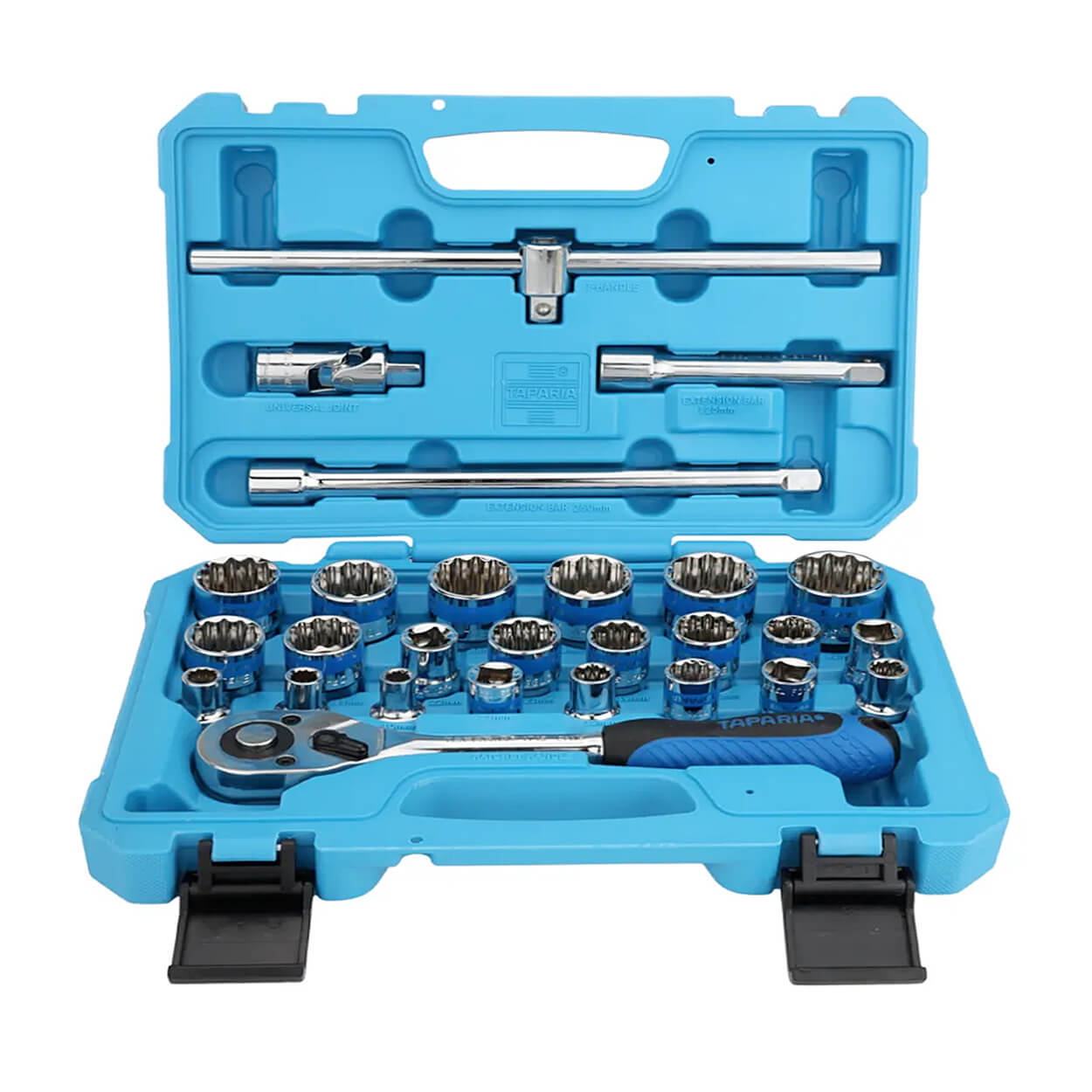 Taparia 27 Pcs 1/2 Inch Sq. Drive BiHexagonal Socket Set (12PT), BMS 14MXL