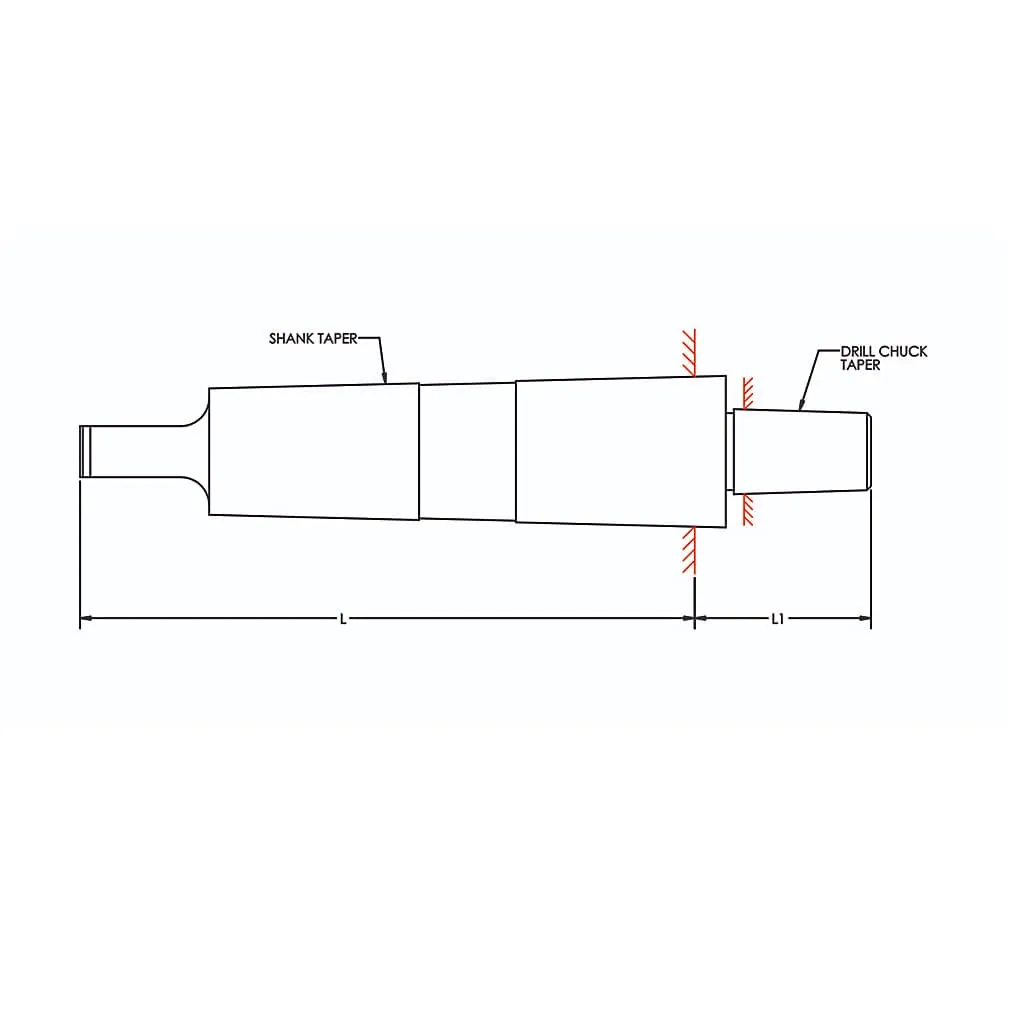 Tooltech MT - 1 / JT - 2 Drill Chuck Arbor, 3/8'' (J)