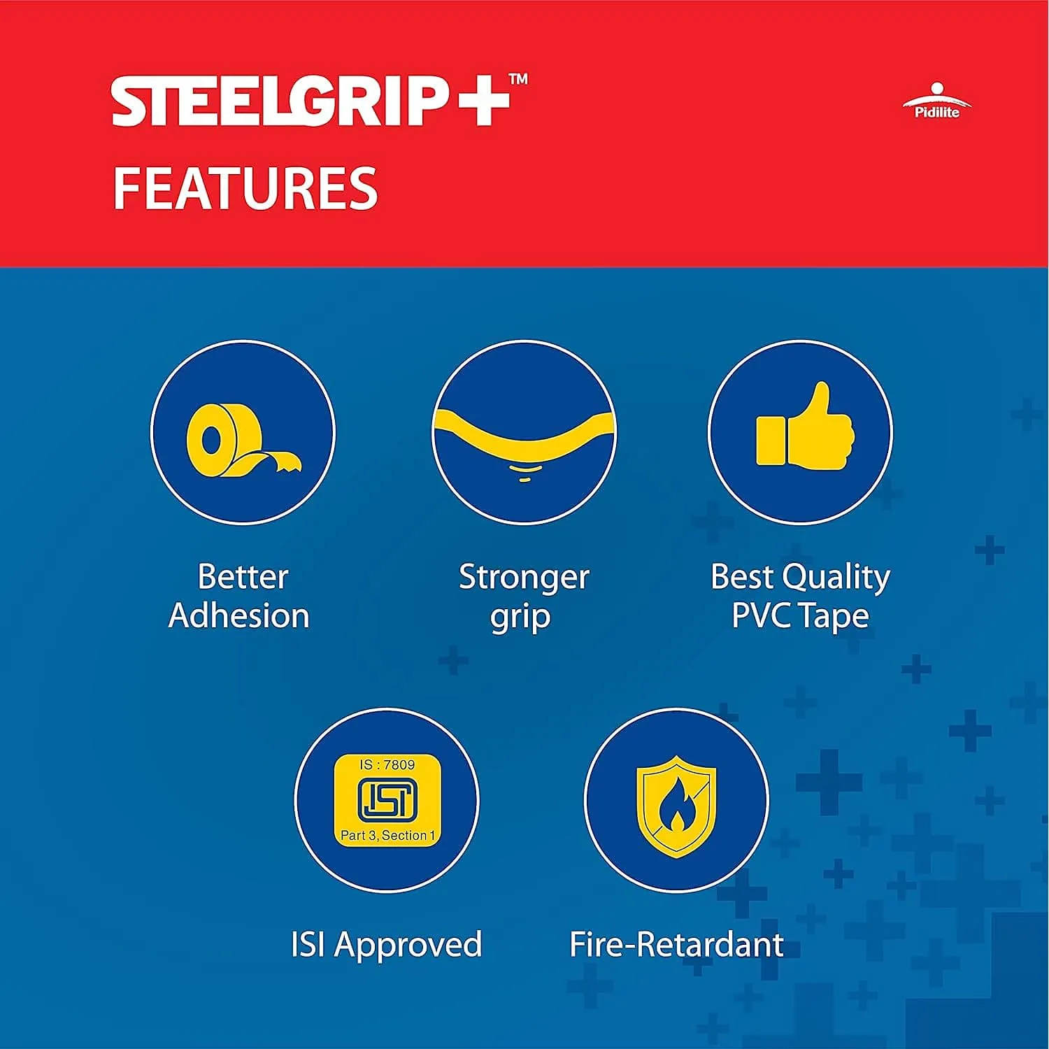 Steelgrip 6 Mtr PVC Insulation Tapes (Pack of 30 Pcs)