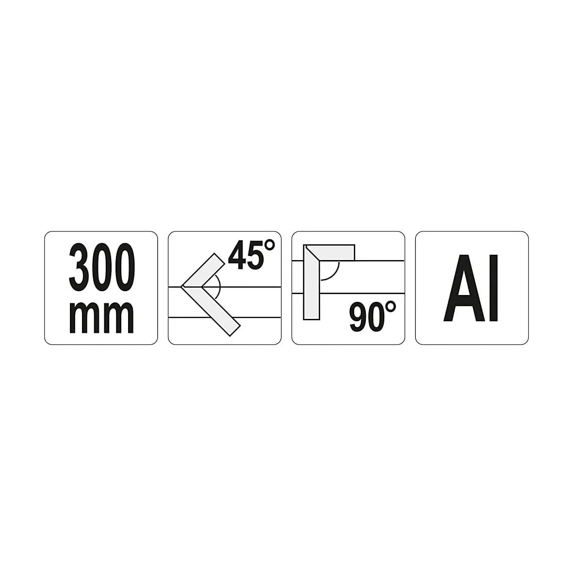 Yato 12 inch / 300 mm Aluminium Try Square Square, YT-7081