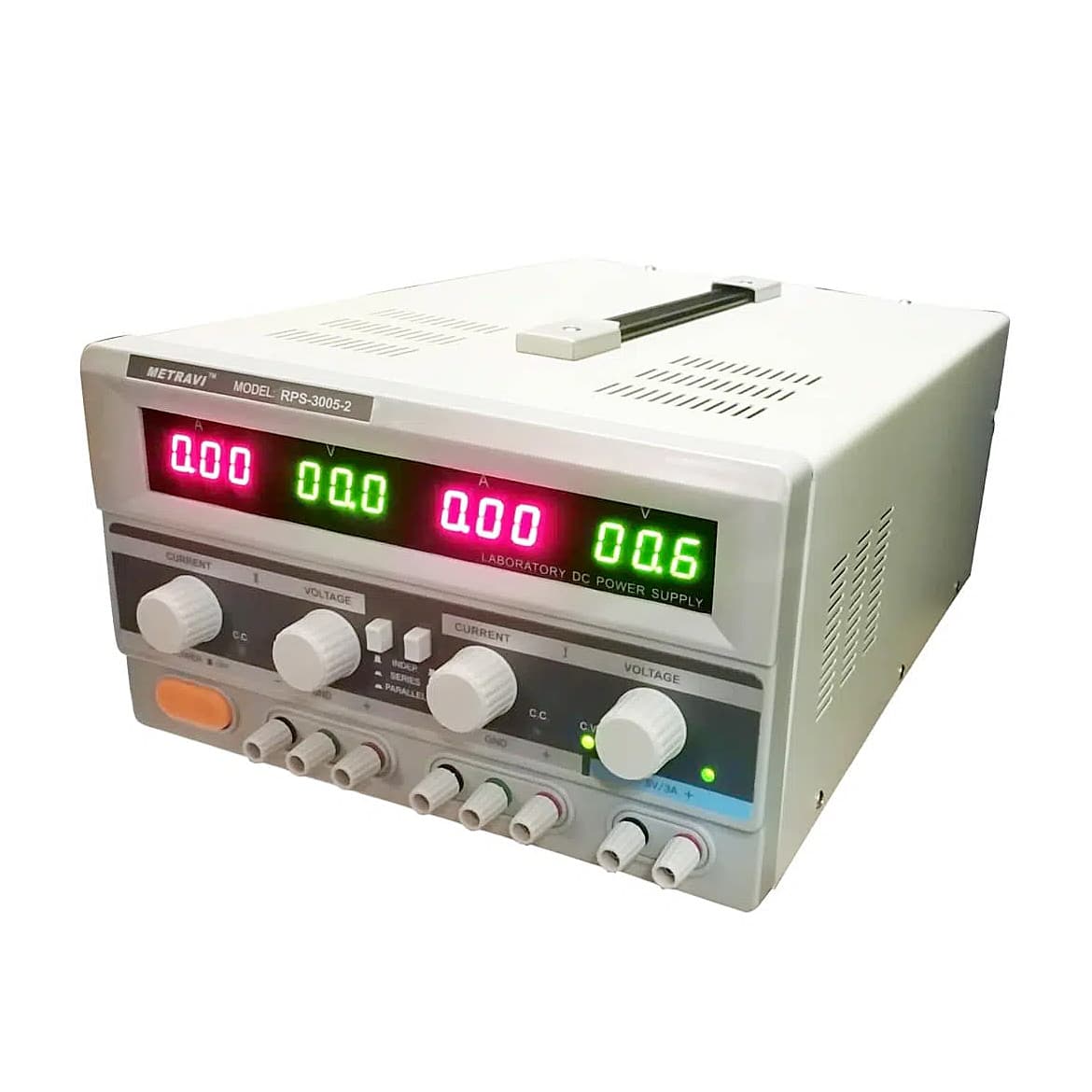 Metravi 0 - 30V / 0 - 5A DC Regulated Power Supply (Dual Output), RPS-3005-2