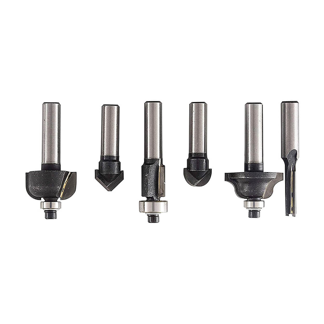 Stanley 8mm 1200W Variable Speed Plunge Router With 6 Router Bits, SRR1200-IN