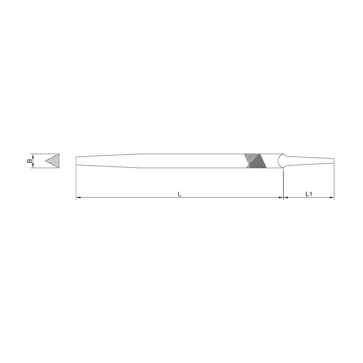 Taparia 100 mm / 4 inch Regular Taper Saw Machinist File (2nd Cut), RT 1002