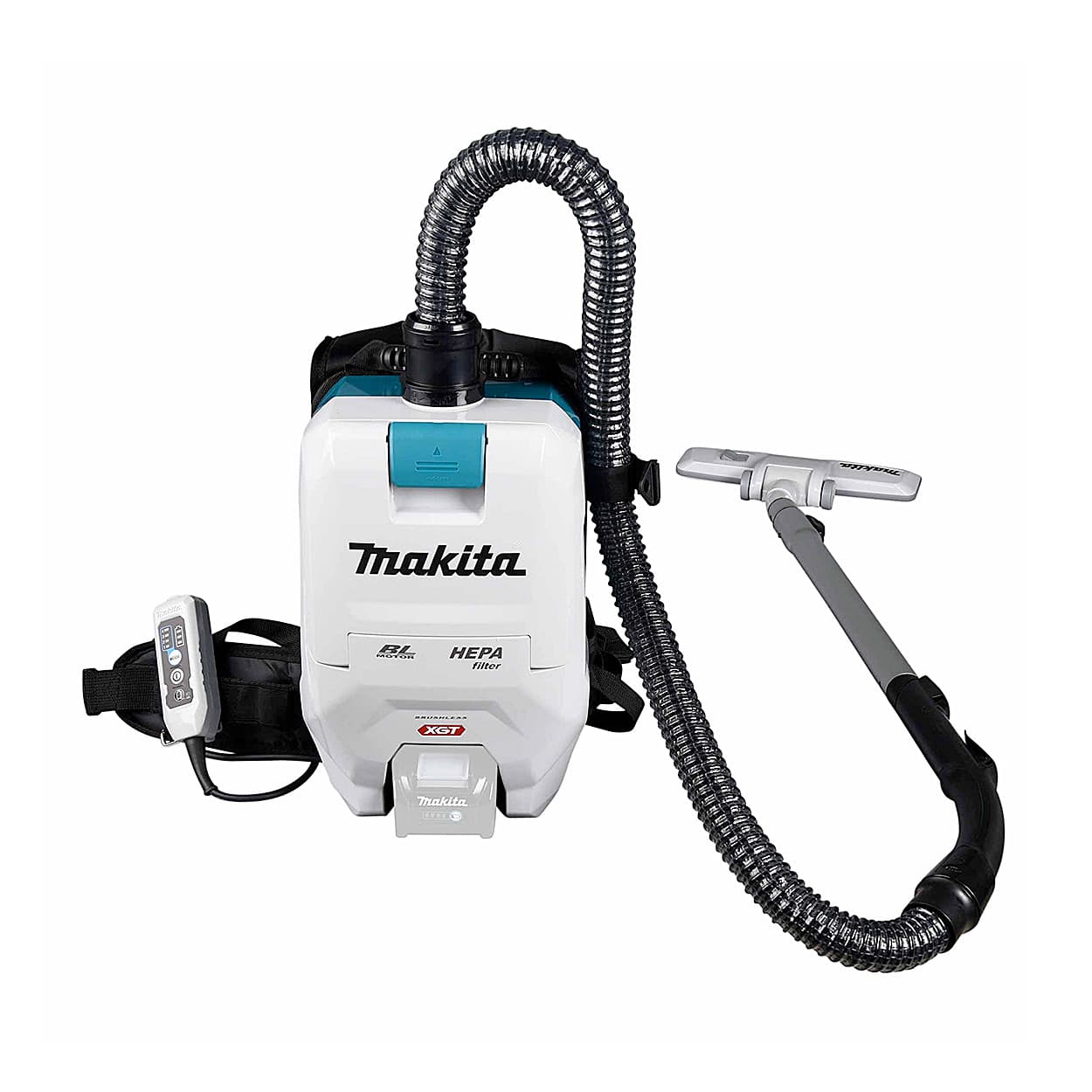 Makita 40Vmax XGT BL 2.0 Ltr Cordless HEPA Backpack Vacuum Cleaner (Bare Tool), VC008GZ