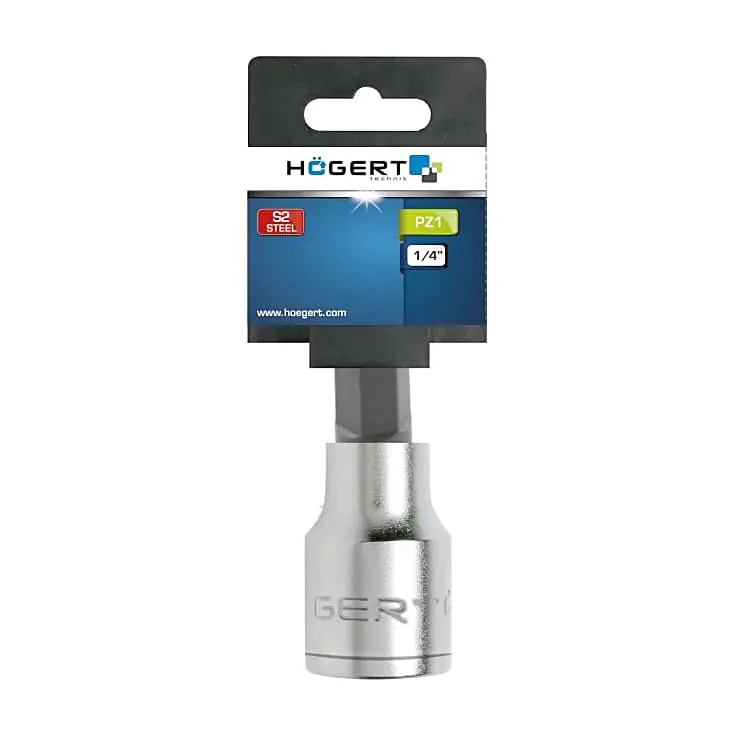 Hogert PZ1, 1/4 Inch Sq. Drive Impact Bit Socket, HT1S606