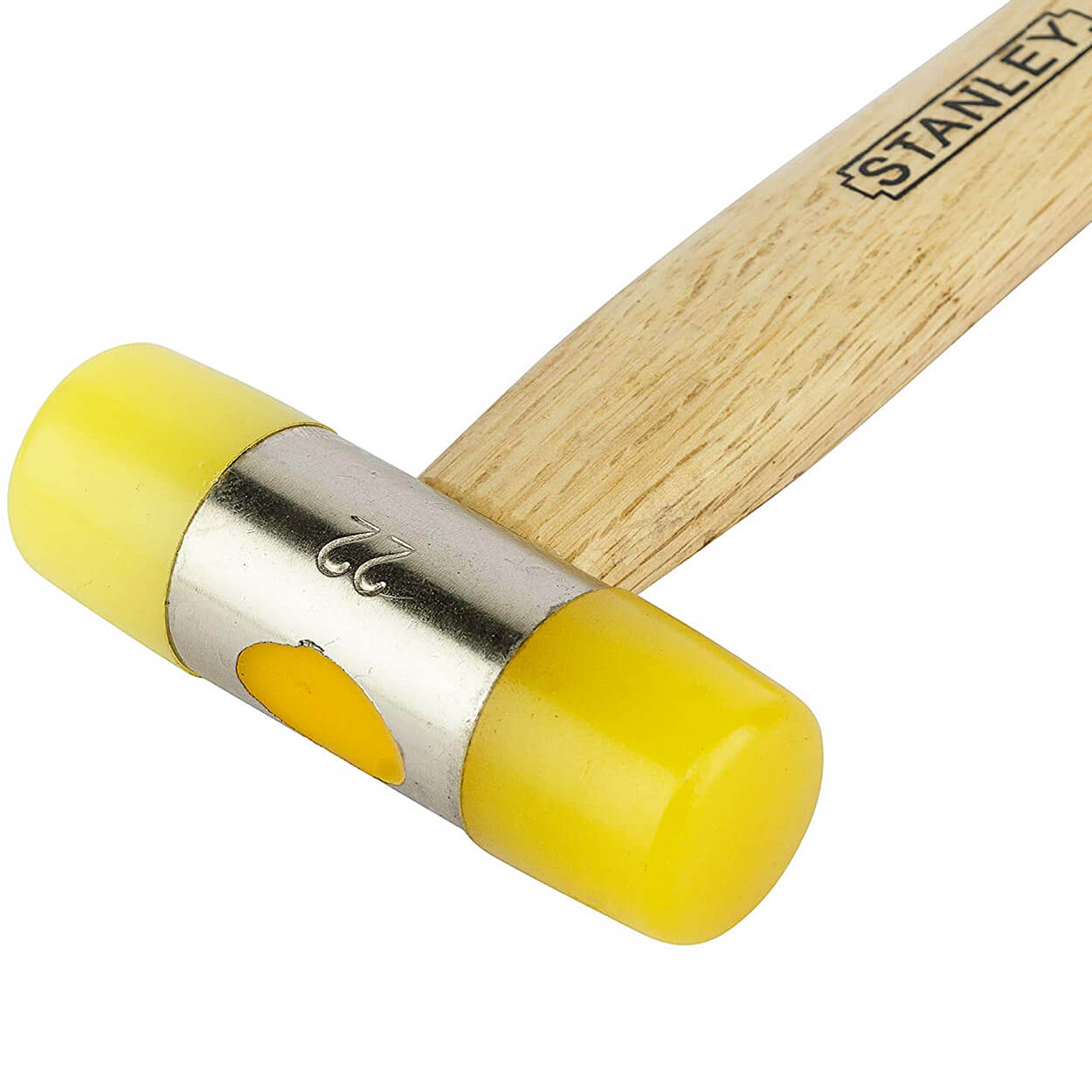 Stanley 22 mm Mallet Size, Soft Faced Hammers With Wood Handle, 57-054