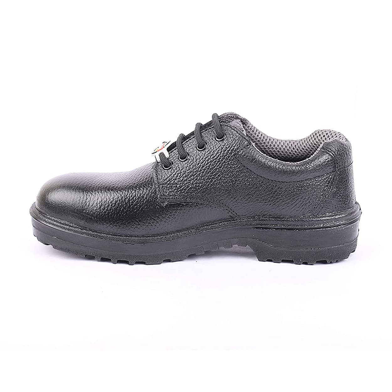 Hillson ISI Marked Single Density Black Split Leather Base Safety Shoes - Steel Toe (Black)