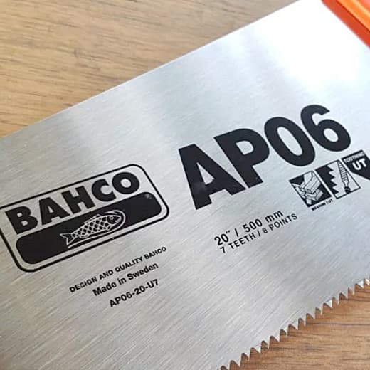 Bahco 500 mm / 20 Inch Medium Cut Universal Handsaw For Wood, AP 06 20
