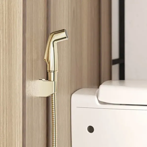 Kohler Complementary Health Faucet With Side Spray, Metal Hose In French Gold Finish, K-12927IN-AF