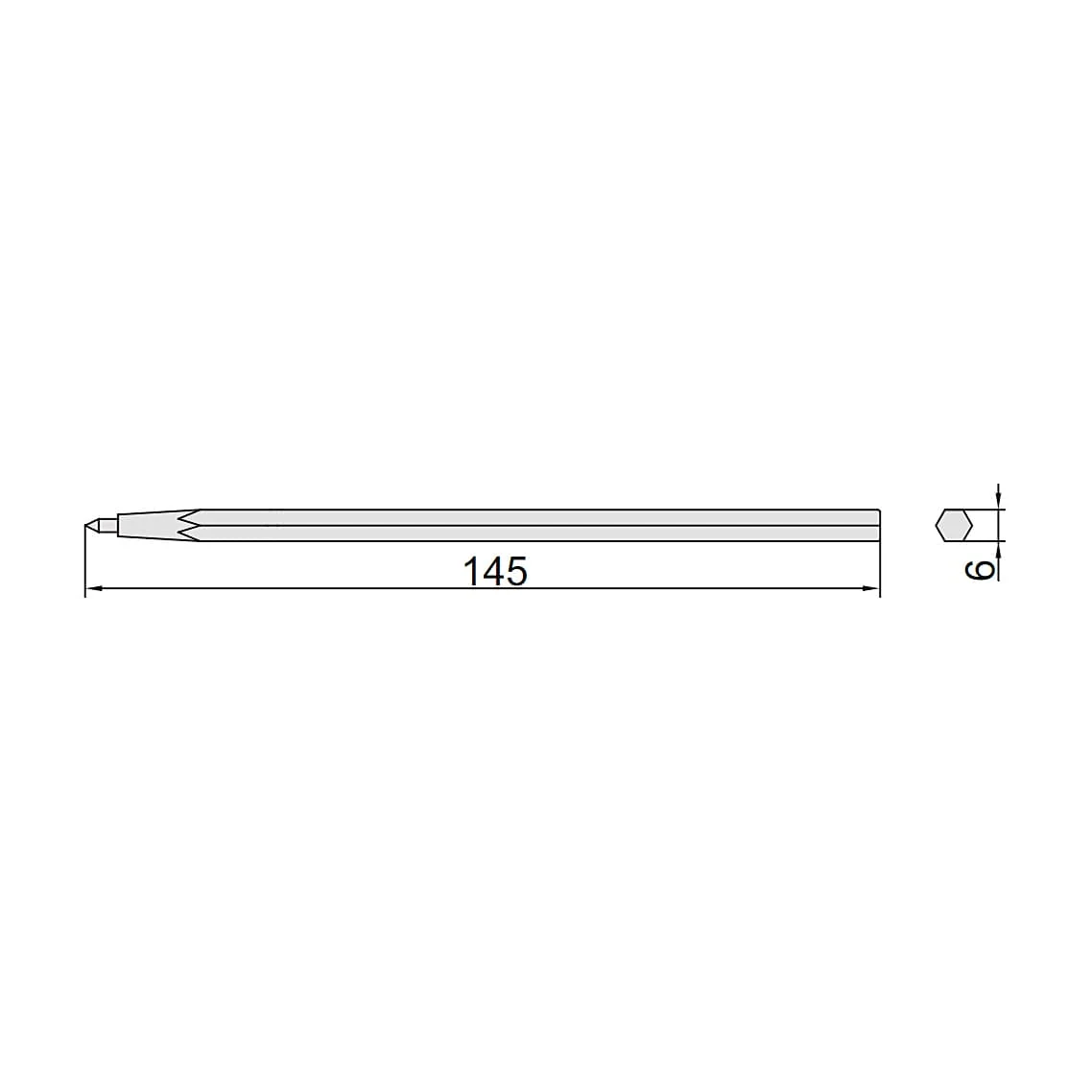 Insize 145 mm / 6 inch Zinc-Plated Scriber, 7232