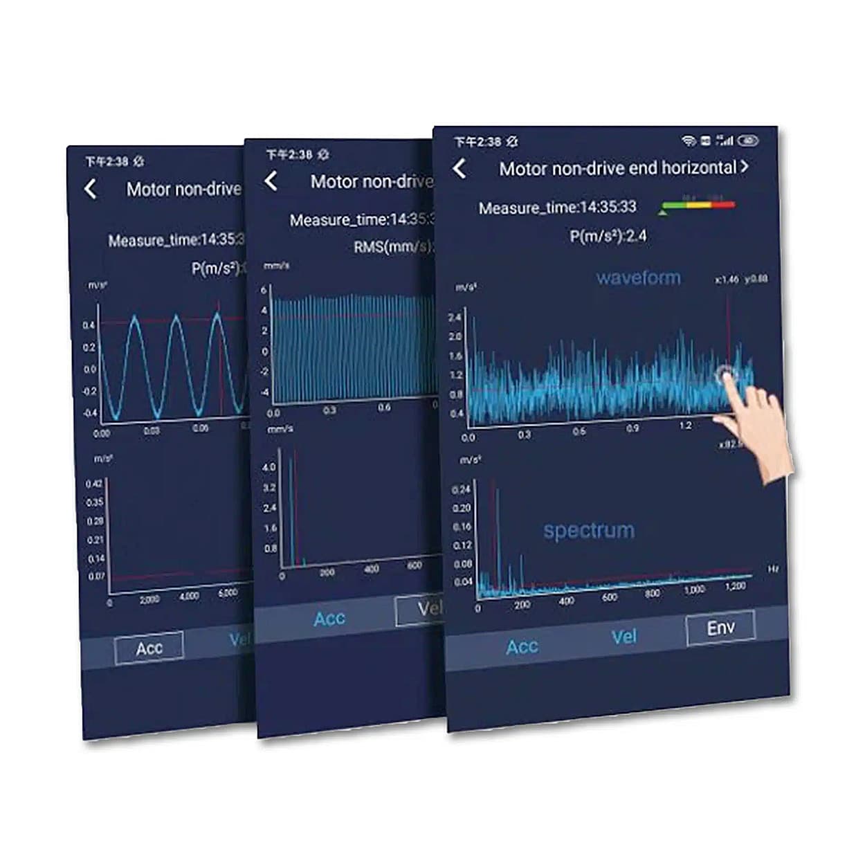 Metravi 25.6 Khz Wireless Vibration Tester With Bearing Analyser, VT-151W