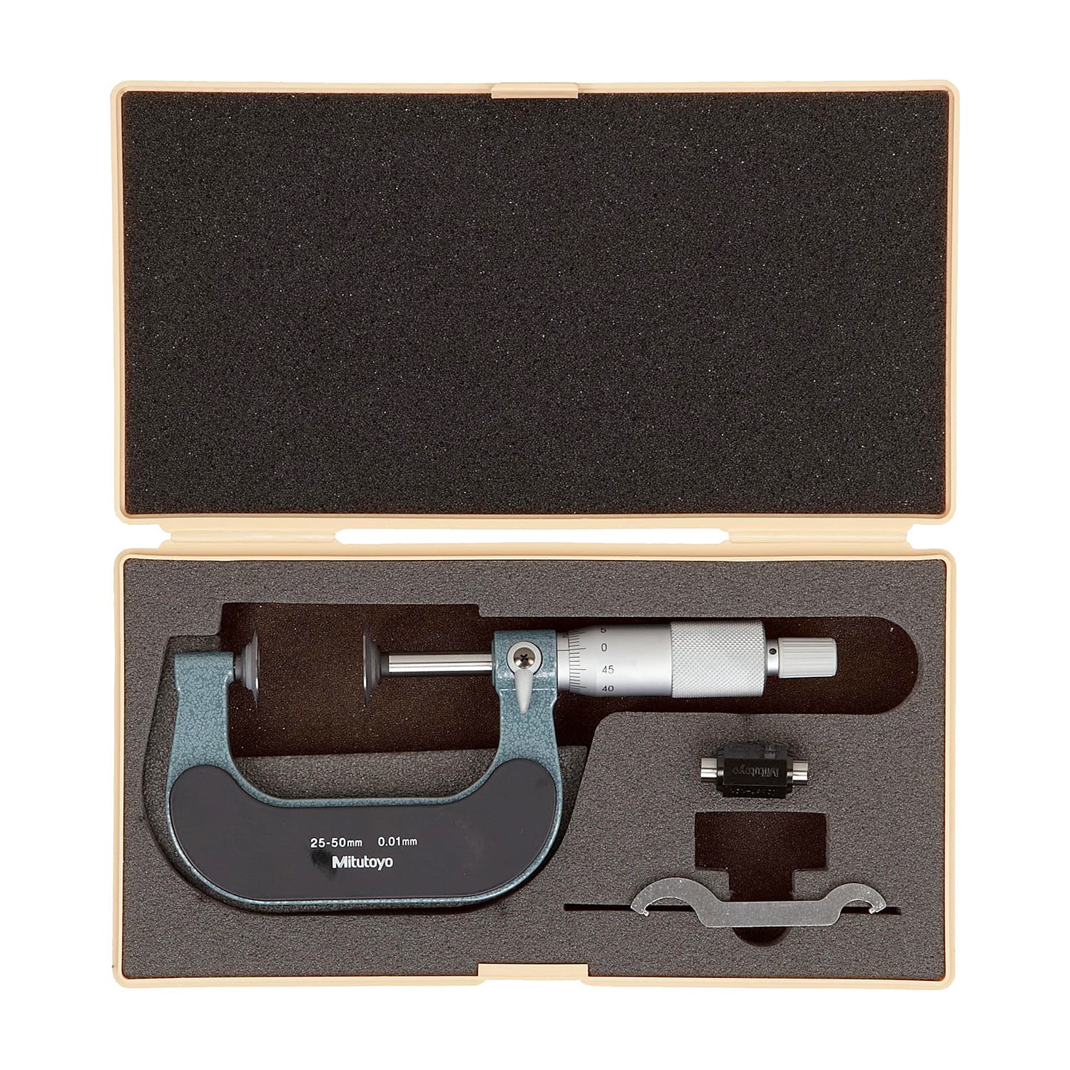 Mitutoyo 25 - 50 mm Disk Micrometer, 123-102