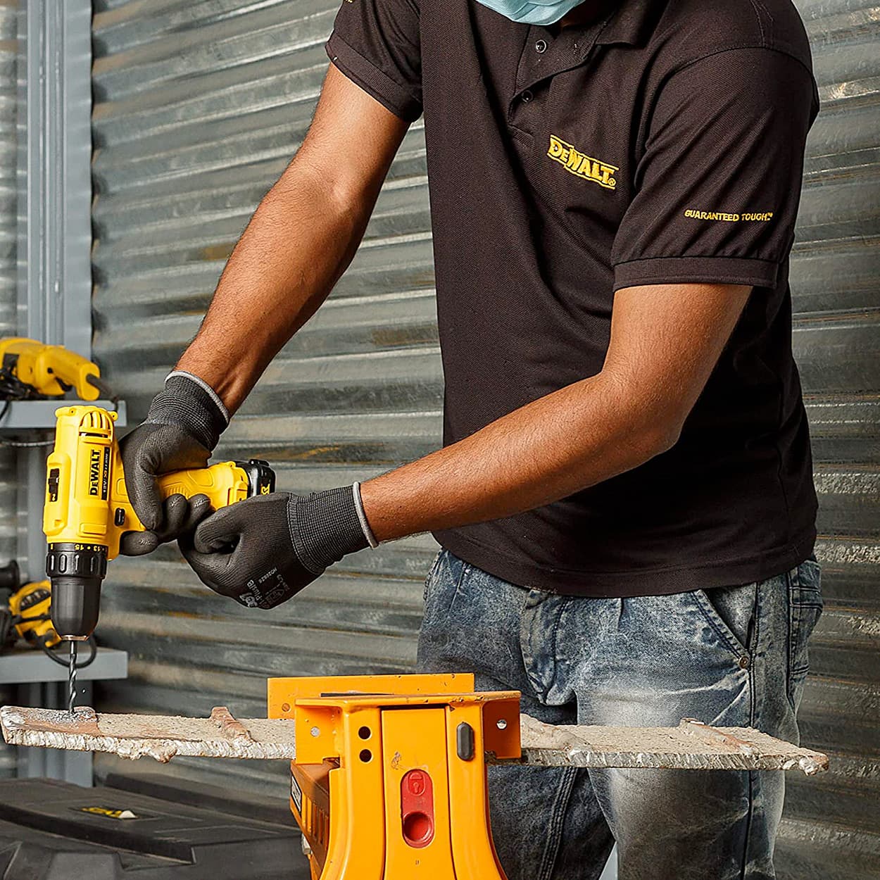 Dewalt 12V / 10 mm XR Li-ion Cordless Impact Drill Driver Machine With 2 x 1.3 Ah Batteries & 109 Pcs Accessory Kit, DCD700C2A-IN