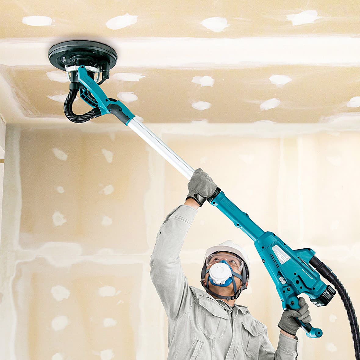 Makita 18V LXT BL AWS 225mm Cordless Drywall Sander with Auto-Start Wireless System (Bare Tool), DSL801ZU