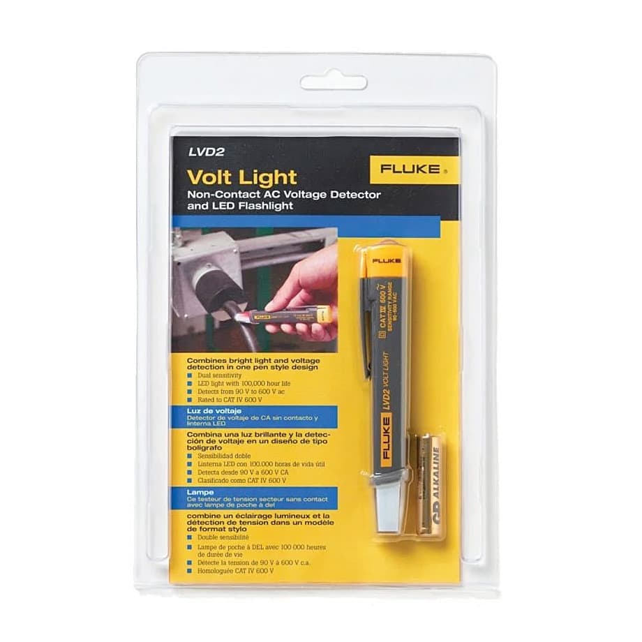 Fluke LVD2 90V - 600V AC Non-Contact Voltage Tester With Flashlight