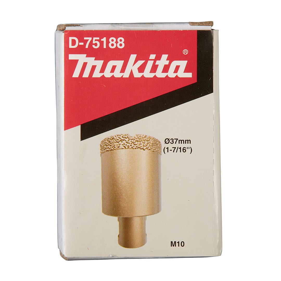 Makita 37 mm Dia x M10 mm Vacuum Brazed Diamond Core Bit, D-75188
