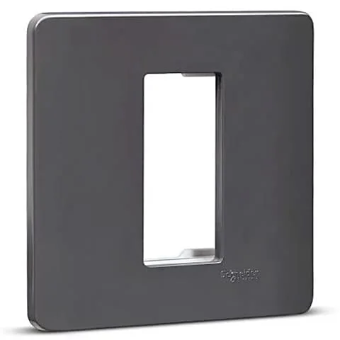 Schneider Electric Zencelo 1 M Grid & 1 Module Cover Frame - Dark Grey (Pack of 10 Pcs), IN8401C(BZ)