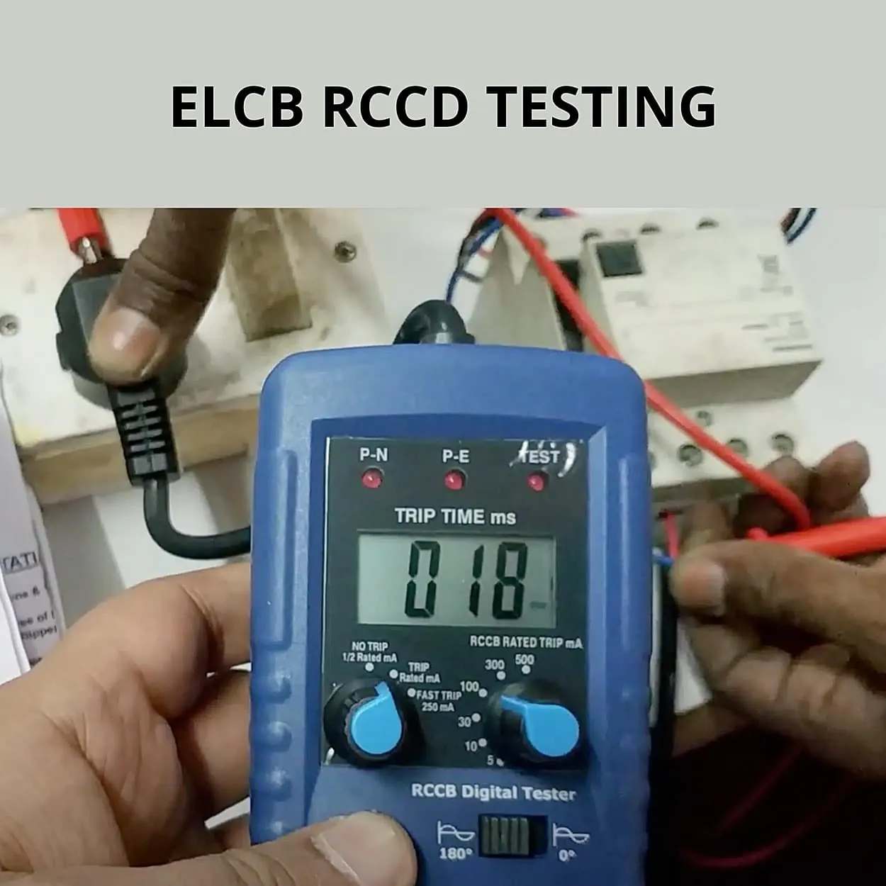 Metravi 500mA Current Rating Digital ELCB Tester, 1810D