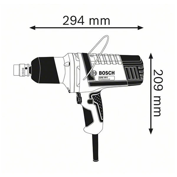 Bosch 500W Professional Impact Wrench, GDS 18 E