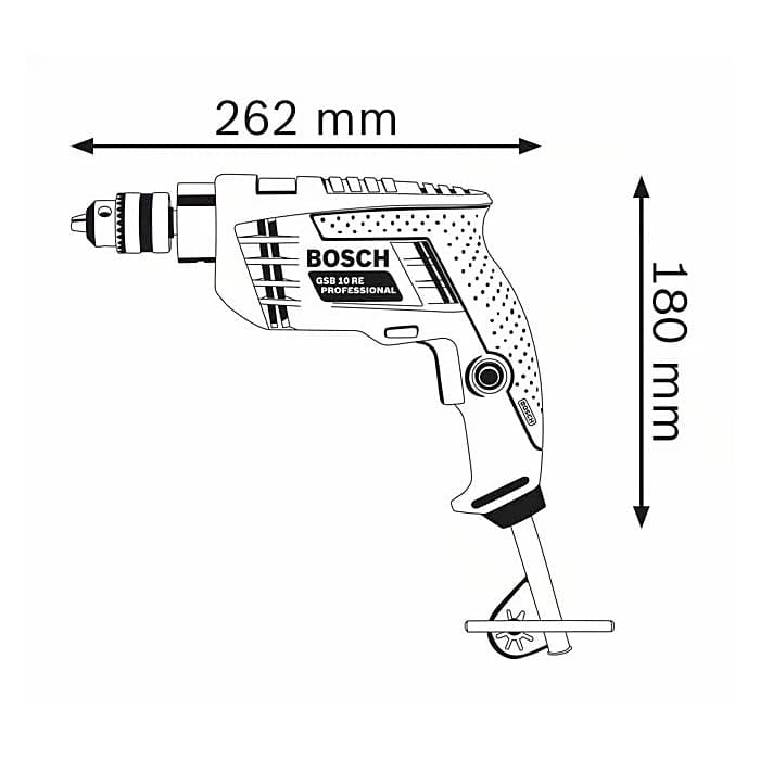 Bosch 10mm 450W Professional Impact Drill, GSB 10 RE