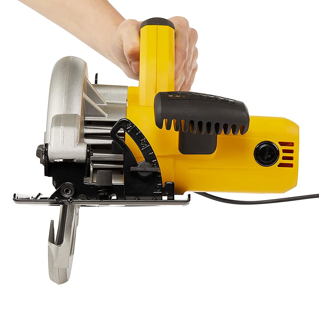 Dewalt 184mm 1500W Compact Circular Saw With 2mm Thickness Stamp Steel Shoe For Sharp Cuts, DWE5615-IN