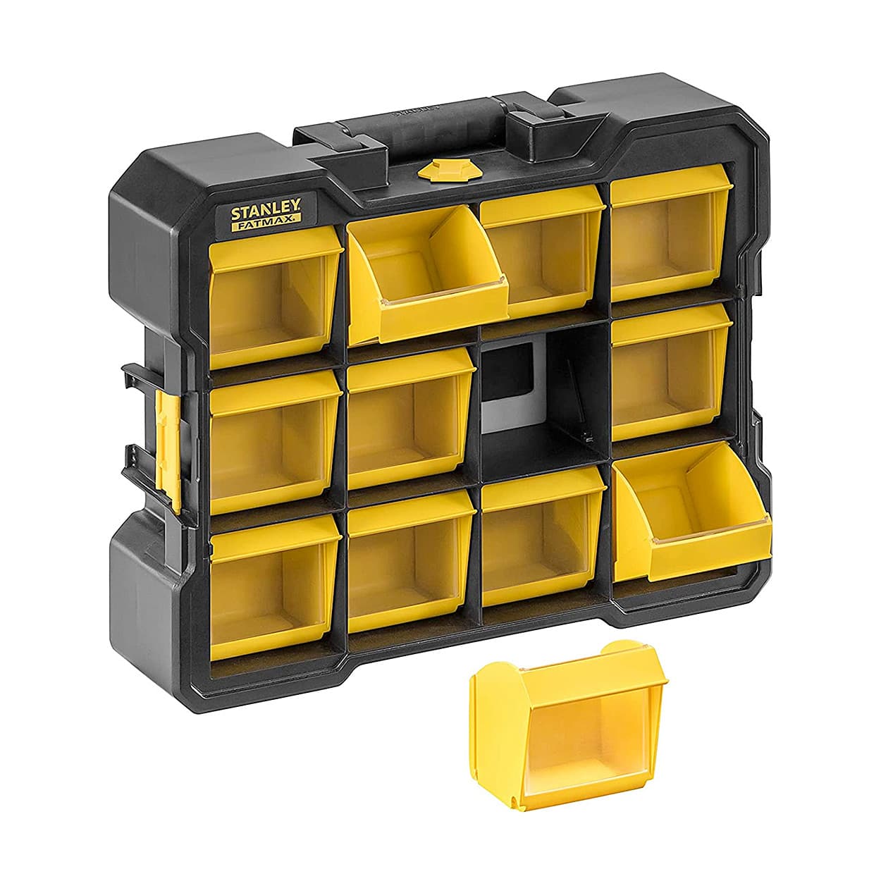 Stanley 18 Inch FatMax Portable Flip Bin Organizer With 7 Kg Load Capacity, FMST81077-1