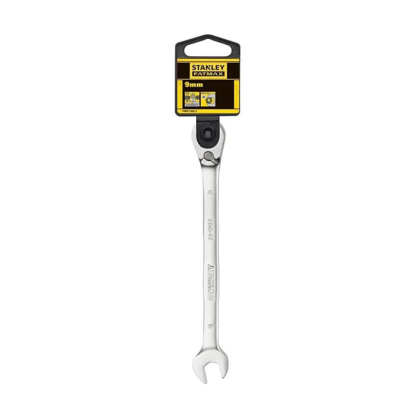 Stanley 9 mm Fatmax Anti-Slip Reversible Combination Ratchet Wrenches, FMMT13082-0