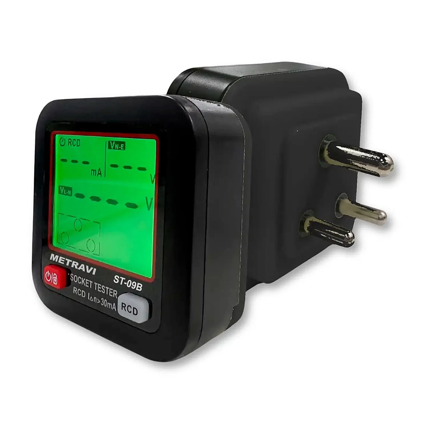 Metravi 30 ~ 260V Digital Socket Polarity and Earth Leakage Tester, ST-09B