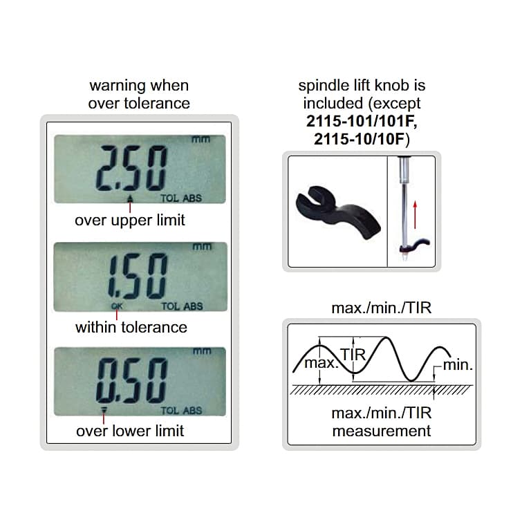Insize 25.4 mm / 1 inch Waterproof Digital Indicator, 2115-25