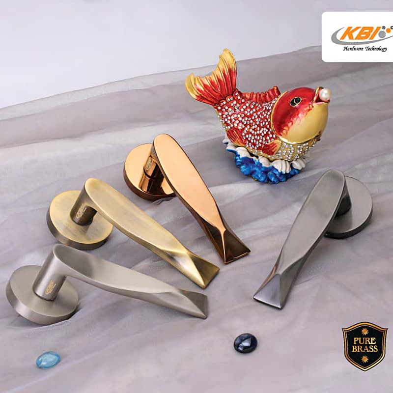 KBI Fish Gold PVD Mortise Handle