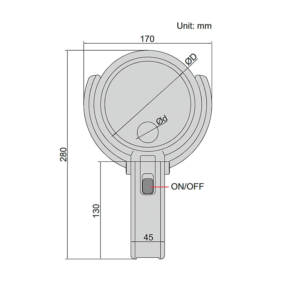 Insize Three Ways Magnifier With Illumination, 7512-1