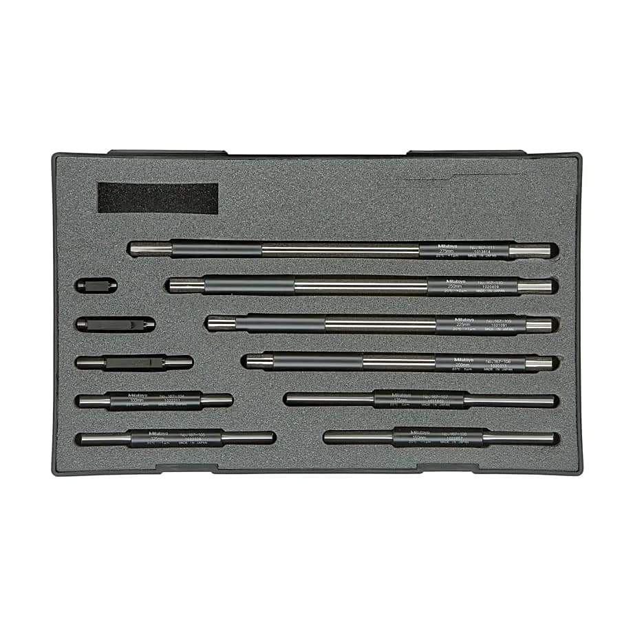 Mitutoyo 25 - 275 mm Micrometer Setting Standard Set (Pack of 11 Pcs), 167-903