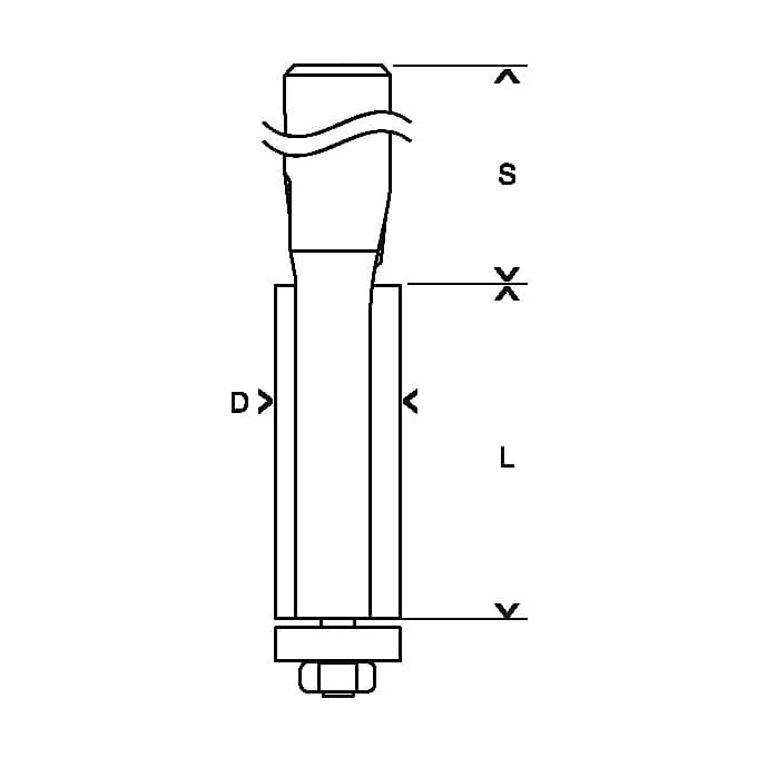 Bosch 8.00 mm Wood Laminate Trim Bit (Chamfer Bit), 2 608 628 348