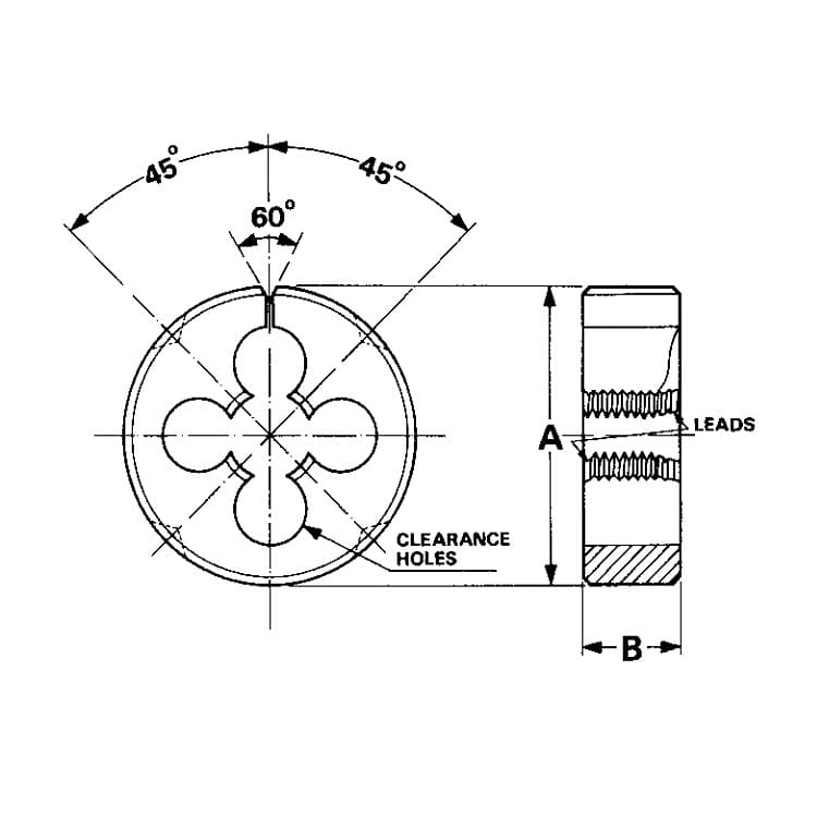 Totem BSF Thread 3/4 inch Carbon Steel Round Dies