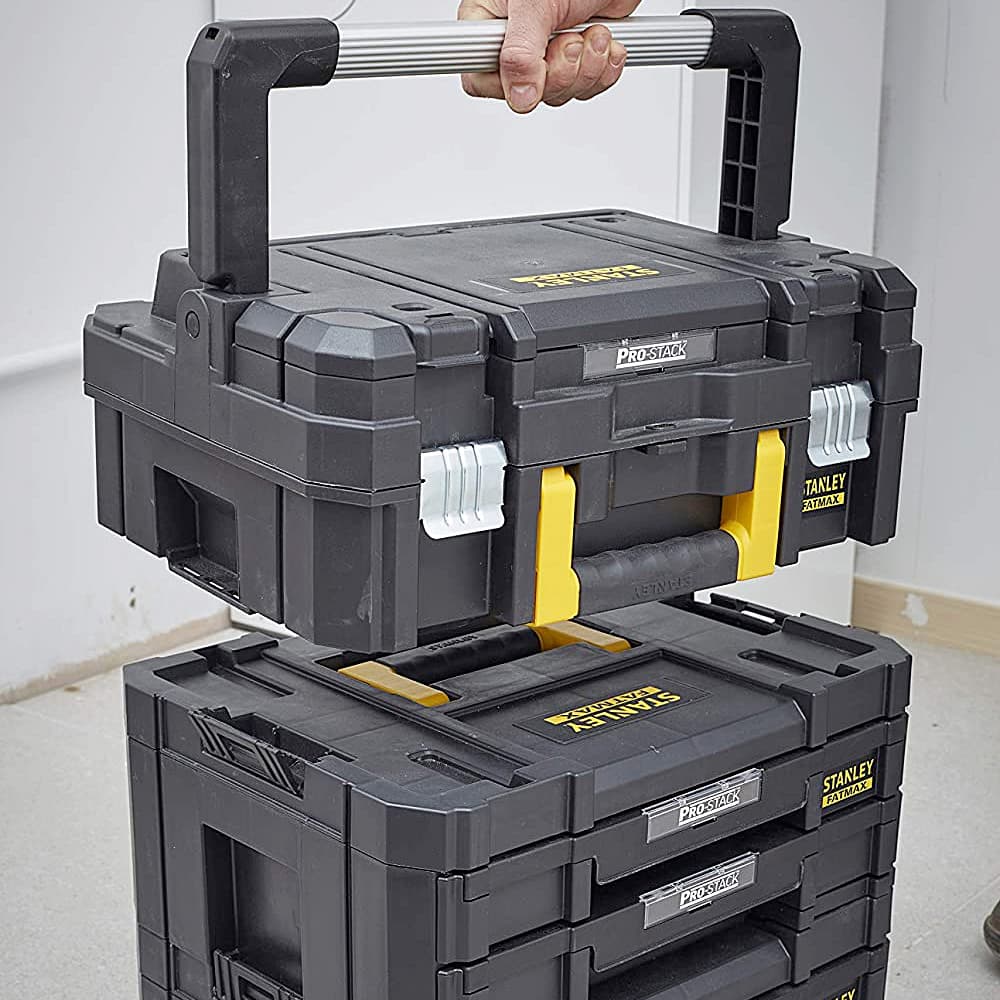 Stanley 17 Inch FatMax Pro-Stack Shallow Box With Large Handle & Organizer (30 Kg Load Capacity), FMST1-71967