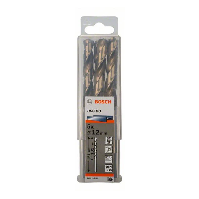 Bosch 12 x 151 mm HSS Twist Drill Bit Cobalt, 2 608 585 903