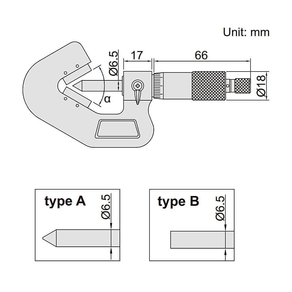 Insize 20 - 35 mm V-Anvil Micrometer, 3290-353A