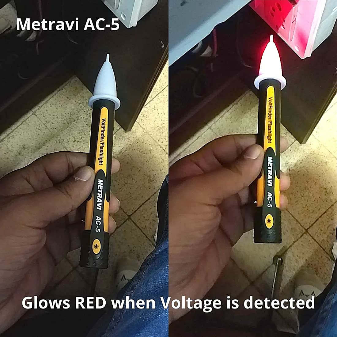 Metravi 200V - 1000V AC Non-Contact Voltage Tester, AC-5