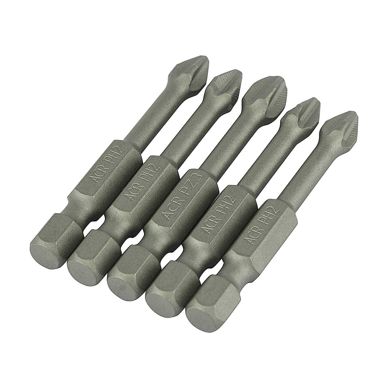 Dewalt PH2 x 50 mm Length Phillips Torsion Screwdriver Bits With Extra Grip (Pack of 5 Pcs), DT7246-QZ