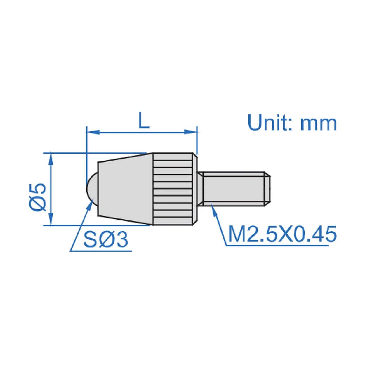 Insize 7.3 mm Ball Point, 6282-0101