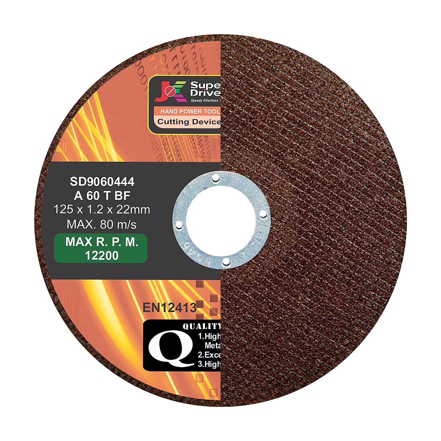 JK 125 x 1.2 x 22 mm Red Cutting Disc For Metal (Pack of 25 Pcs), SD9060444