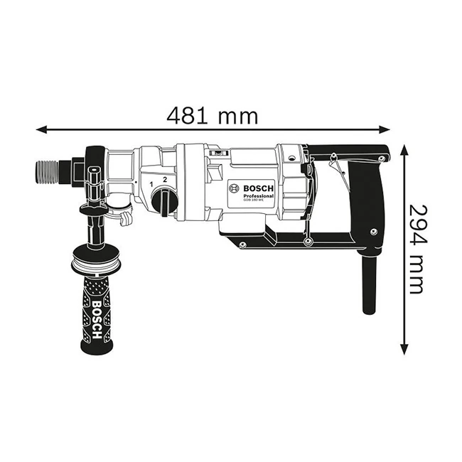 Bosch 180mm 2000W Professional Diamond Drill, GDB 180 WE